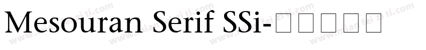 Mesouran Serif SSi字体转换
